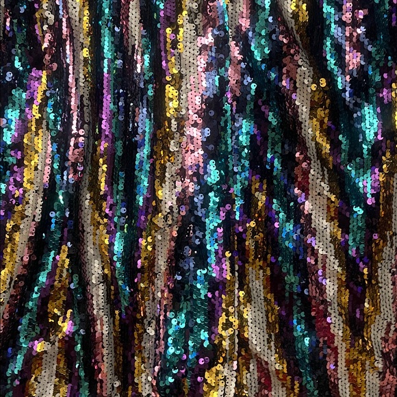 Meghan Fabulous MARTINI DRESS - RAINBOW GLITTER sequin Shirt Dress Size medium - Picture 8 of 16